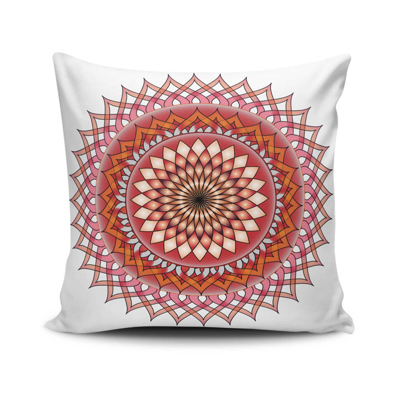Coussin décoratif, 17,0 x 17,0 pouces, 50% coton / 50% polyester, lavable à la machine, repassable, rembourrage en silicone, fermeture à glissière dissimulée | Coussin décoratif doux et élégant pour le salon, la chambre à coucher et le bureau