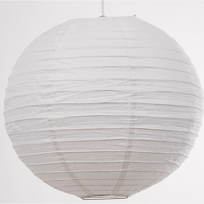 Paper Round Pendant Shade ( Clip On ) in White, 50cm H x 50cm W x 50cm D