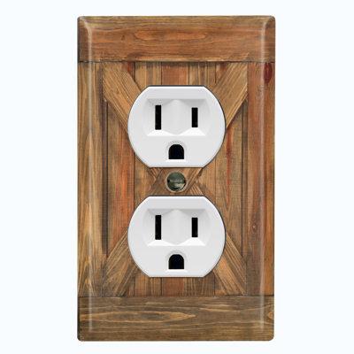 Plaque murale standard en bois brun