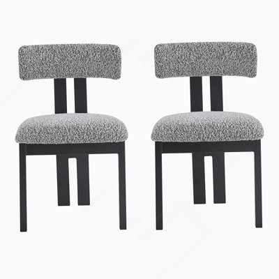 Chaises de salle à manger rembourrées modernes avec accoudoirs robustes en métal, ensemble de deux pour rehausser l'ambiance de votre salle à manger