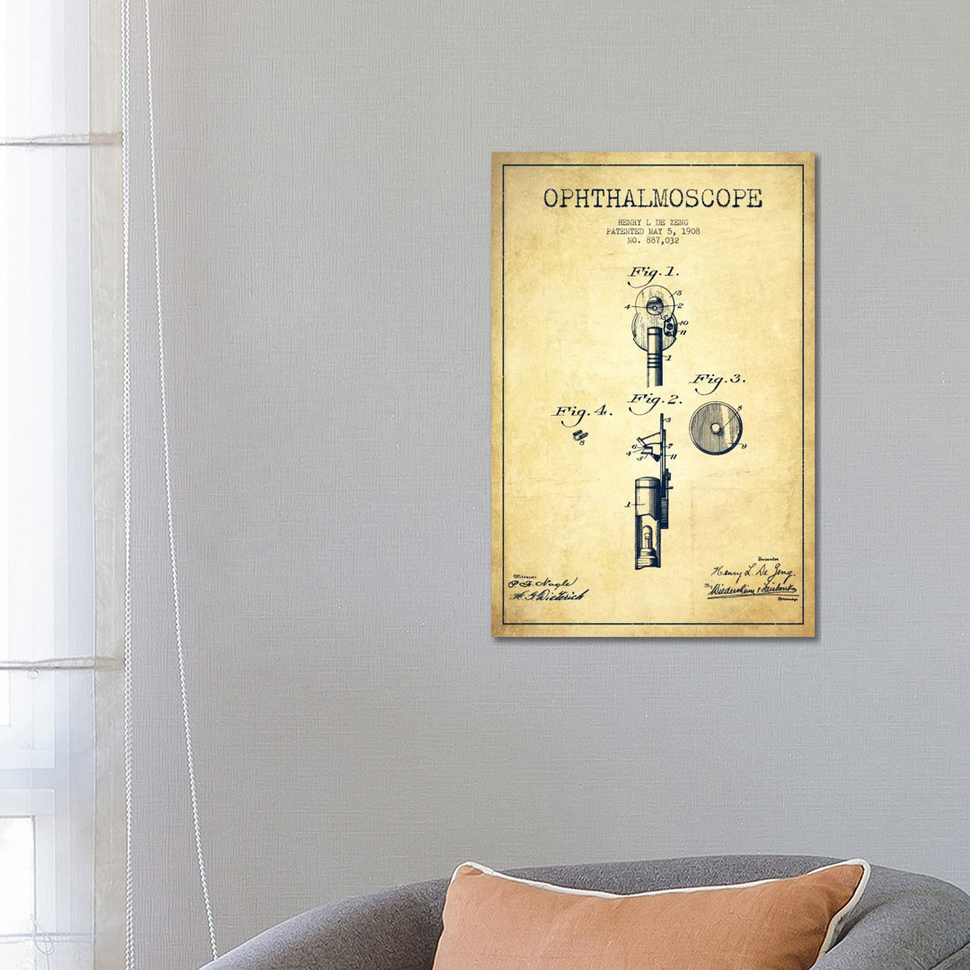 Ophthalmoskop Vintage Patent Blueprint