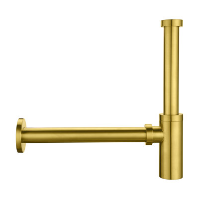 Designer 1-1/4 In. Brass Round Bottle Trap