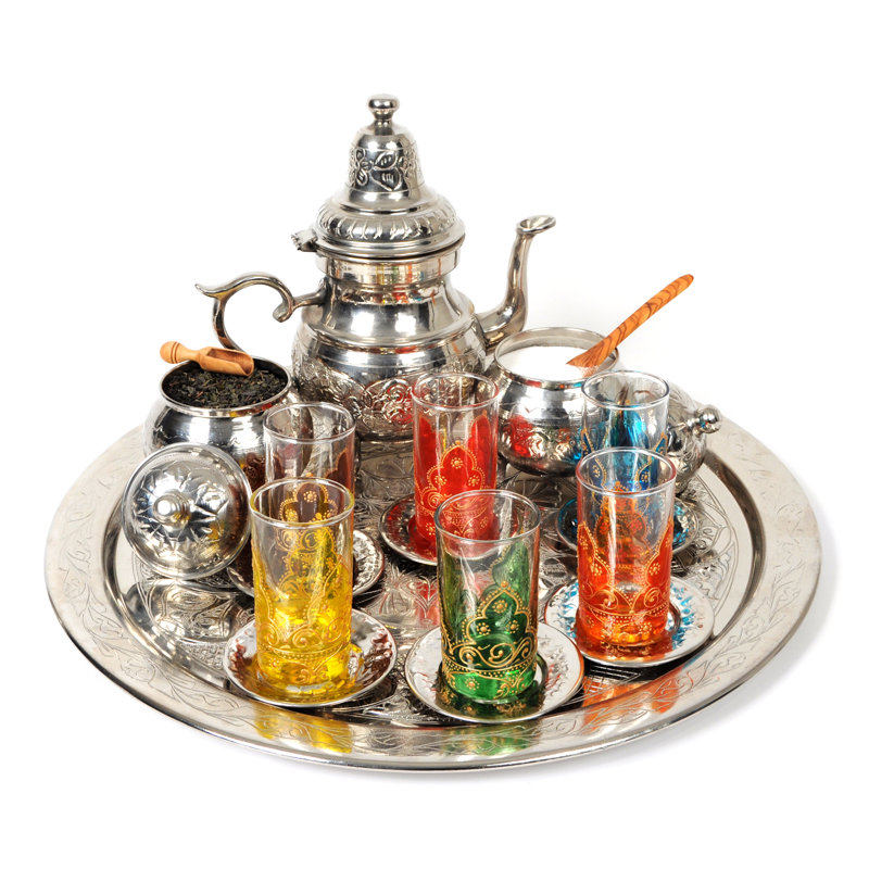 Théière 2 qt en laiton marocain