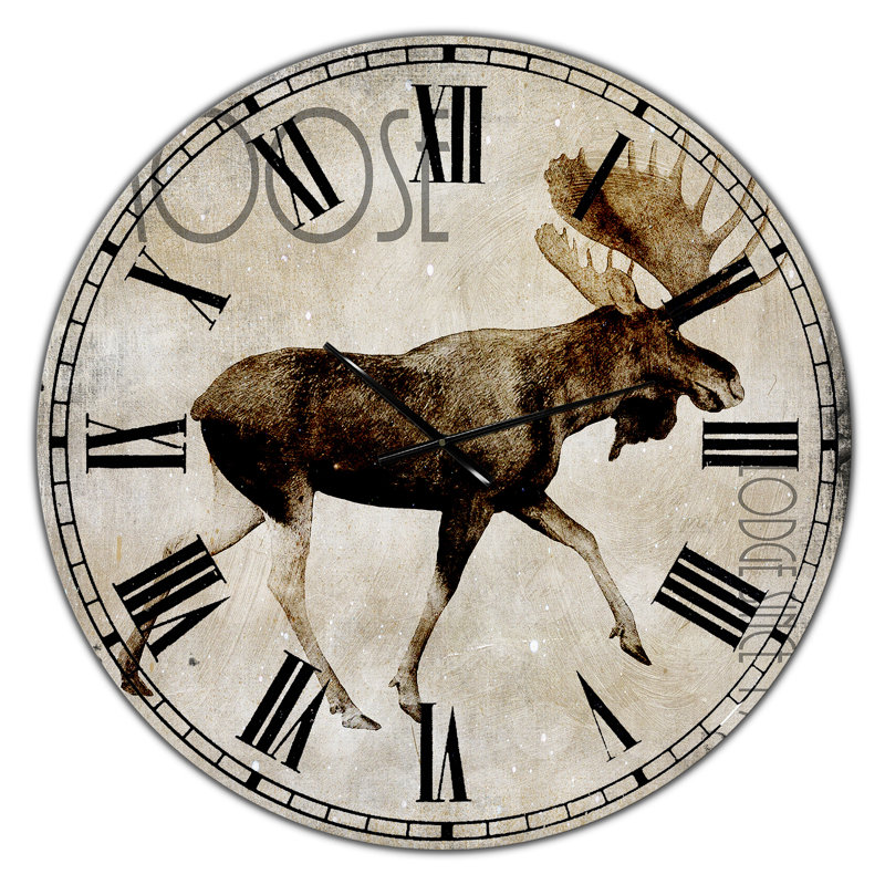 Horloge murale Moose Lodge 2, Moyen