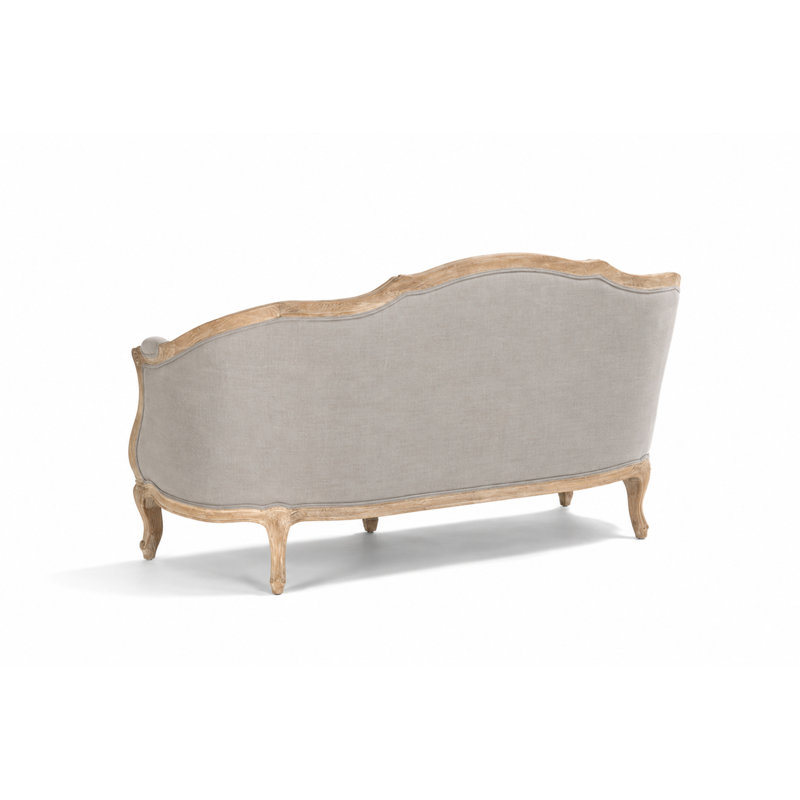 Maison Linen Loveseat, Gray Linen