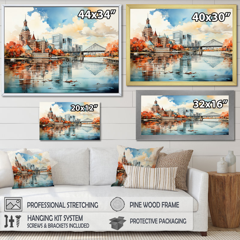 Jacksonville Bay Florida IV, H 12 po x l 20 po x P 1 po, Toile tendue