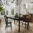 Farmhouse Solid Wood Dining Table - 65" Long Rectangular Table With Cylinder Legs - Walnut & Black Finish For 6 People-119834122