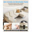 Canapé modulaire en forme de U 87 po, canapé 4 places en velours froid avec 2 repose-pieds amovibles, 87 po, beige-123028595