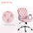Vinsetto Velvet Home Office Chair, Button Tufted Desk Chair With Padded Armrests, Adjustable Height And Swivel Wheels, Pink-1327316693-1327316691