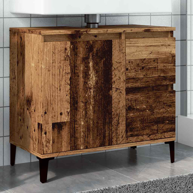 Rudolphus 65cm Single Bathroom Vanity Base Only, Old Wood