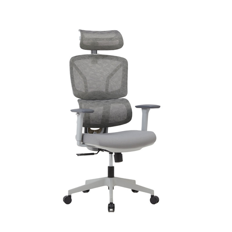 Demani Office Chair with Headrest, Grey