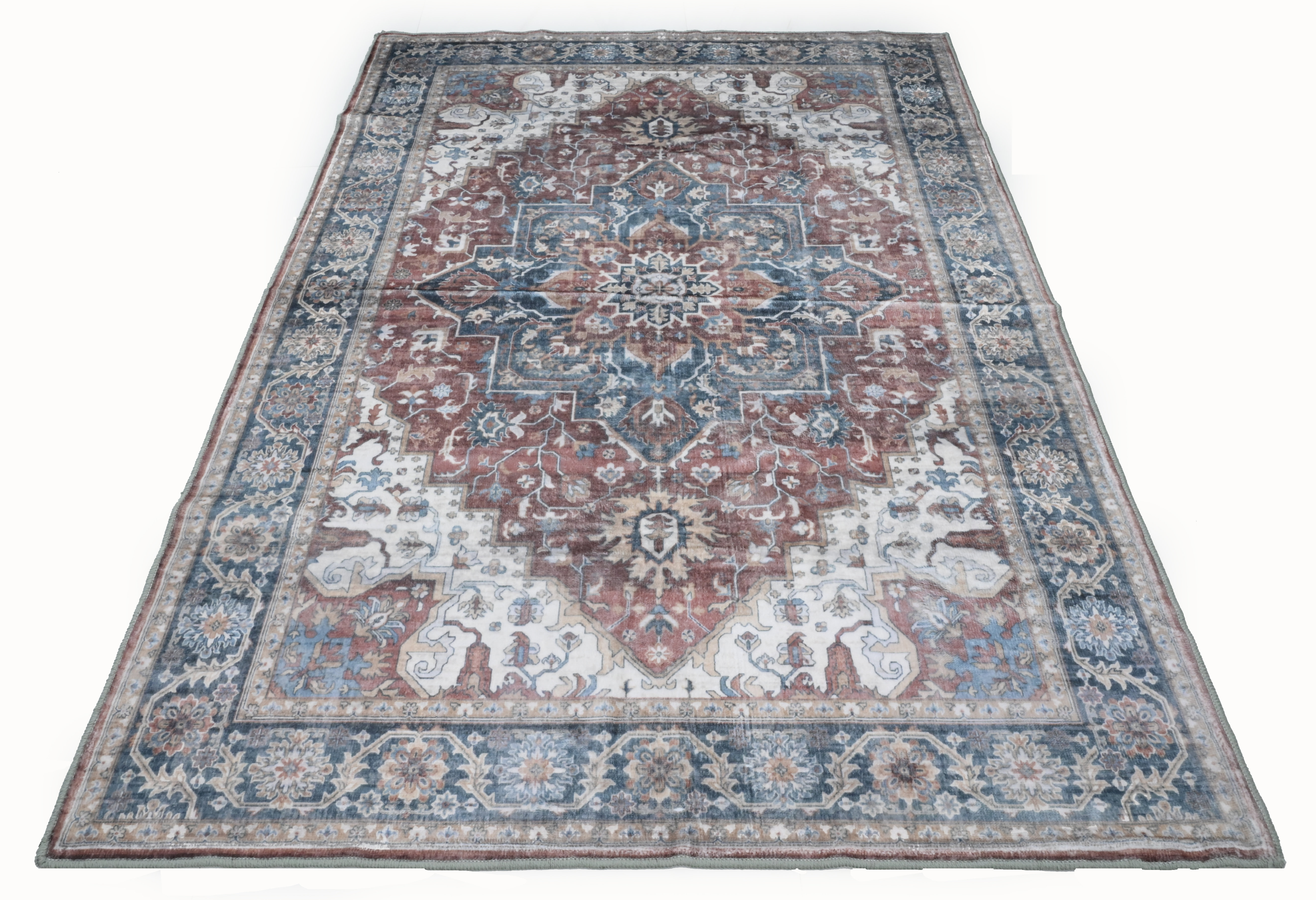 Fleur De Lis Living Bibb Home Washable Flannel Printed Area Rug with ...