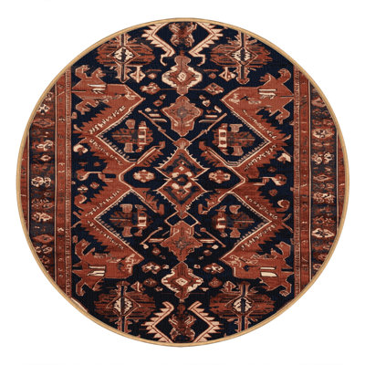 Machine Washable Persian Brown Area Rug