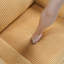 Fauteuil inclinable moderne à dossier poussoir en velours côtelé jaune confortable et confortable en bois massif 1pc-1469462525
