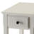 Rectangular White Accent Table - Solid Wood For Long-lasting Use And Storage With Texture Adding Depth Interest To Your Space-671955430
