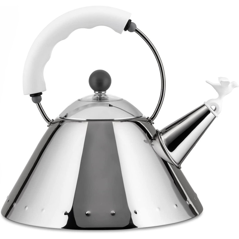 Whistling Kettle, White, 8.07″ H x 7.88" W