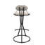 Tabourets de bar modernes à rayures, de 2 pour îlot de cuisine, légers, avec repose-pieds, base de 17,47 po, assemblage rapide en 12 minutes à l'intérieur du comptoir, coussin en mousse souple, structure en métal robuste,