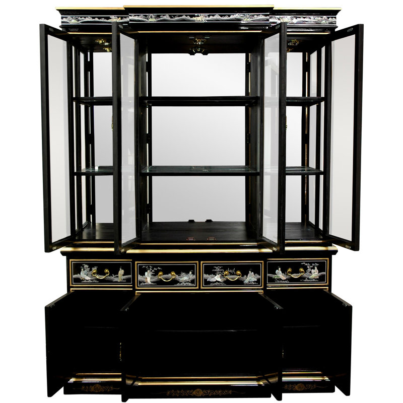 Lacquer Lighted China Cabinet