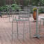 Commercial Indoor-Outdoor Restaurant Bar Height Stool with Metal Triple Slat Back-1633234372