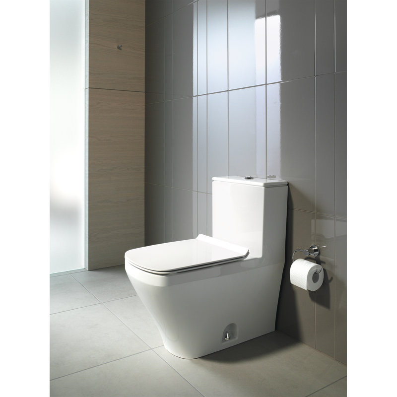 Toilette allongée une pièce à double chasse avec glaçage hygiénique Durastyle (siège non inclus)