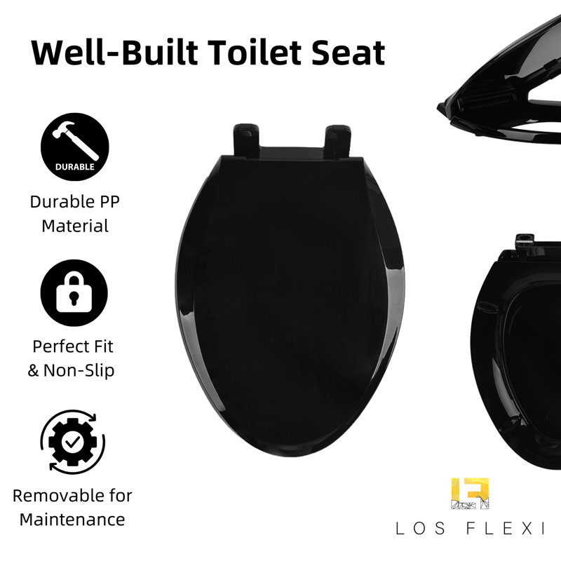 Los Flexi Two-Piece Extra High Toilet for Tall Users & Seniors with Siphon Jet, Soft-Close Seat, and Skirted Design