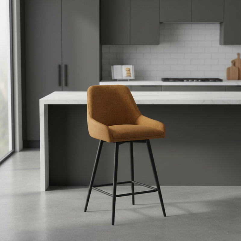 Swivel Counter Stool , Orange