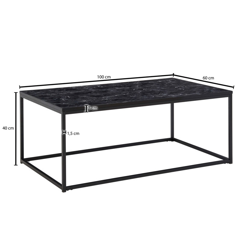 Gatsas Frame Coffee Table, Black