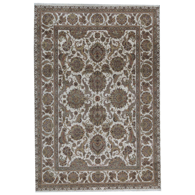 Royal Crown Magnolia Wool Oriental Area Rug, Rectangle 4' x 6'2"