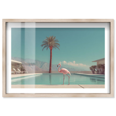 «Poolside Apparition Shadowbox Print», photographie de mode par Notoriart, cadre blond, 31 x 21
