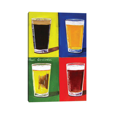 «Warhol Pints» par Scott Clendaniel - peinture sur toile tendue