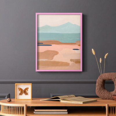 «Desert Sunrise II», reproduction encadrée - bois massif