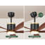 Ventilateur de plafond à intensité variable de 52 po avec lumières et minuterie réversible 3ccT -609589061