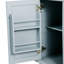 Îlot de cuisine rabattable avec porte d'armoire, 5 roulettes, 3 tiroirs gris-bleu, pour une utilisation pratique dans la salle à manger-1582788969