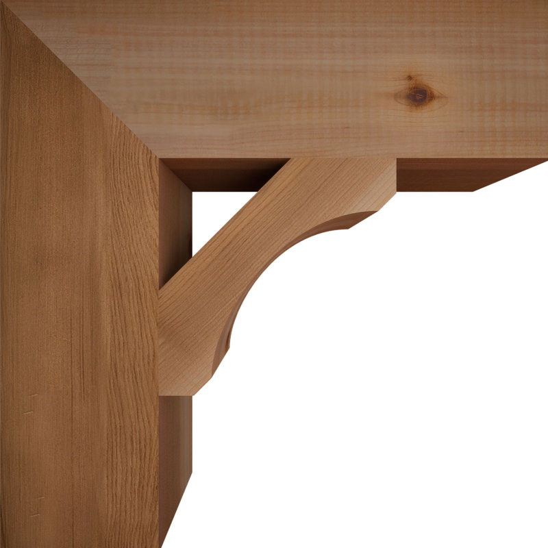Support en bois rustique Legacy Block, Cèdre rouge, Lisse, H 14 po x l 3,5 po x P 14 po
