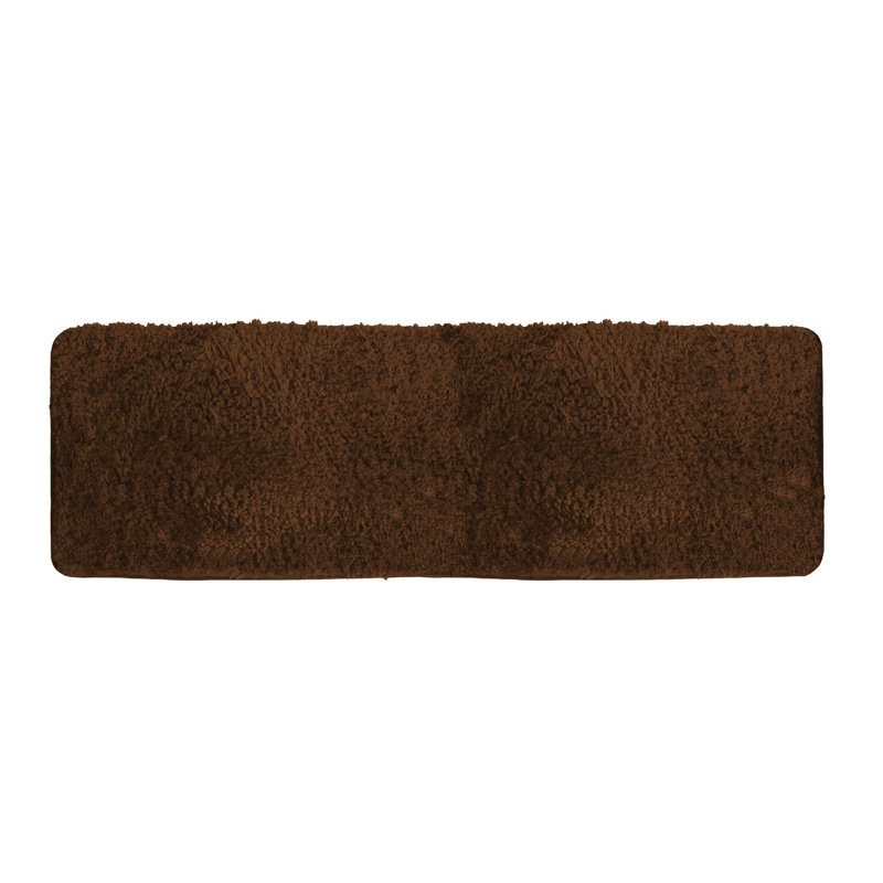 Eiliyah Microfiber Non-Slip Bath Mat, 20" W x 60" L, Brown