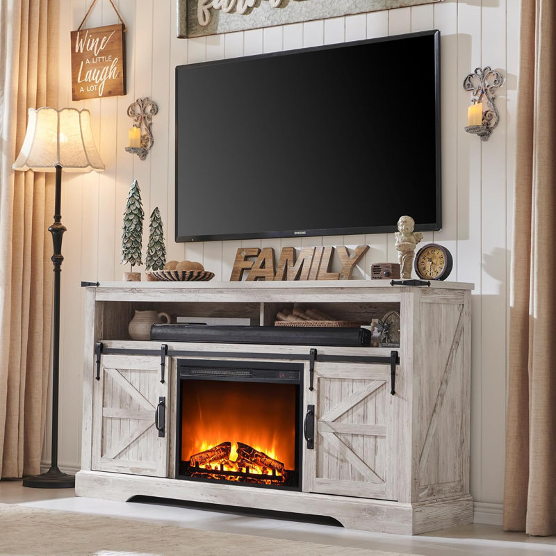 Aubriella Electric Fireplace TV Stand,TV Console for TVs up to 65"