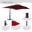 Parasol de marché rectangulaire à manivelle 10 * 13ft Cantilever-167093897