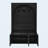 Farmhouse Hall Tree with Adjustable Shelves, Storage Bench & 3 Cabinets, Black-1257781918