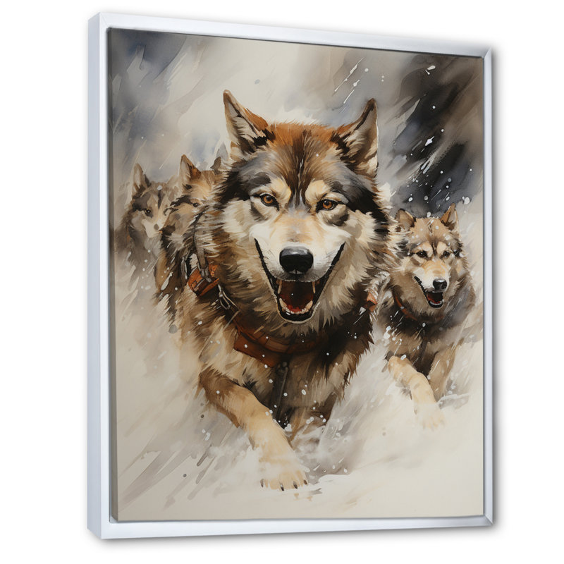 «Uintonia Alaska Arctic Adventure», reproduction d'art sur toile, H 40 po x l 30 po x P 1,5 po, Cadre flottant blanc