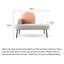 Chaise longue de style nordique en bois massif, tissu et métal pour chambre et salon