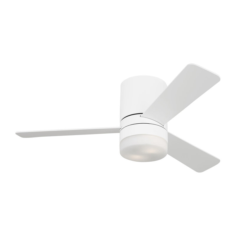 Ventilateur de plafond avec lumières DEL Kris, 44", Blanc mat, Blanc mat
