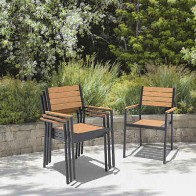 Auminum Outdoor Stackable Dining Armchair