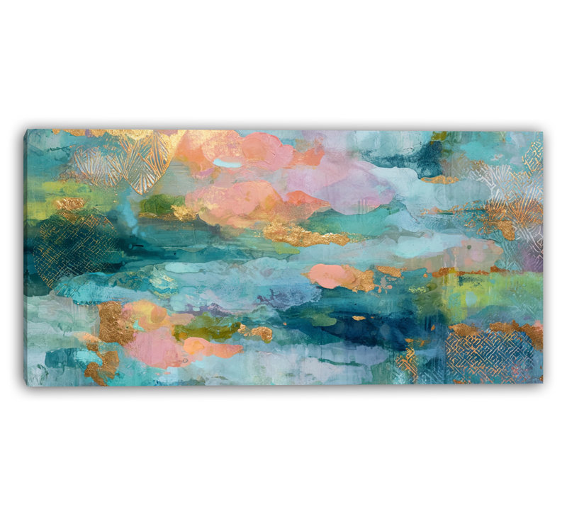 Art mural sur toile Aurora Bloom, H 20 po x l 40 po