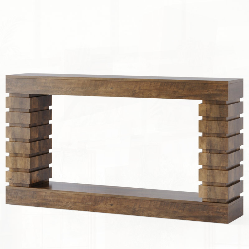 Wood Console Table with Storage Space-Saving Design
