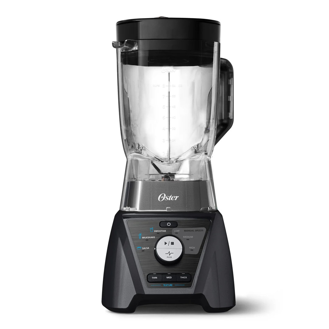 Oster Texture Select 8 Cup 1200 Watt All Metal Drive Plastic Jar Blender with 9 Settings Oster