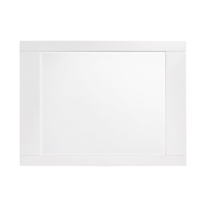 Miroir rectangulaire blanc brillant Vyara