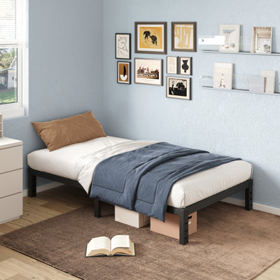 12"H Metal Platform Bed Frames, No Box Spring Need