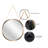 Modern Glam Round Plastic Wall Mirror 22 Inches-343878016