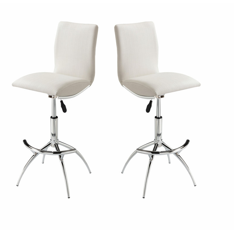 Tabouret pivotant, tabouret de bar, chaise d'appoint Corvina, Blanc