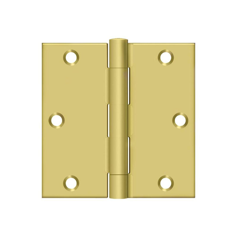 Steel Hinge, Brushed Brass